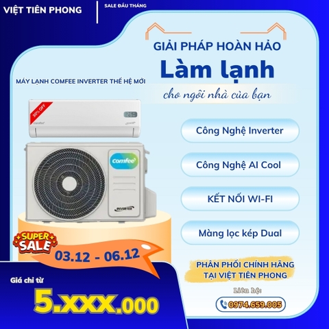 Máy Lạnh Comfee Inverter Thế Hệ Mới – Giải Pháp Làm Lạnh Hoàn Hảo Cho Ngôi Nhà Của Bạn