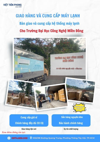 Giao Hàng Và Cung Cấp Hệ Thống Máy Lạnh Cho Trường Đại Học Công Nghệ Miền Đông