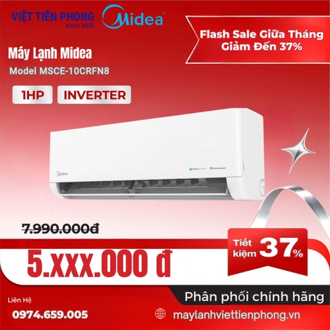 Máy lạnh Midea Inverter 1HP MSCE-10CRFN8 giảm đến 37% tại Việt Tiên Phong
