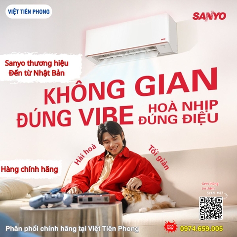 Máy lạnh Sanyo chính hãng Nhật Bản – Không gian đúng vibe, hòa nhịp đúng điệu