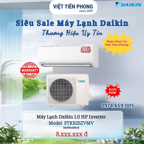 Siêu Sale Máy Lạnh Daikin – Model FTKB25ZVMV Chính Hãng, Giá Ưu Đãi