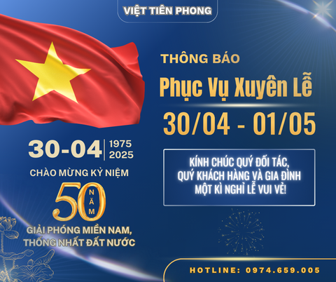 THÔNG BÁO DỊCH VỤ PHỤC VỤ XUYÊN LỄ 30/4 - 1/5 VÀ KỶ NIỆM 50 NĂM GIẢI PHÓNG MIỀN NAM