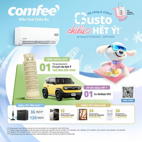 MÙA NÓNG THÊM CHILL VÌ CÓ COMFEE GUSTO - CHIỀU MÁT CÙNG LOẠT QUÀ XỊN!