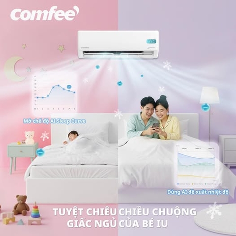Máy lạnh Comfee CFS-10VGE – Tuyệt chiêu giúp bé ngủ sâu hơn, mẹ an tâm hơn