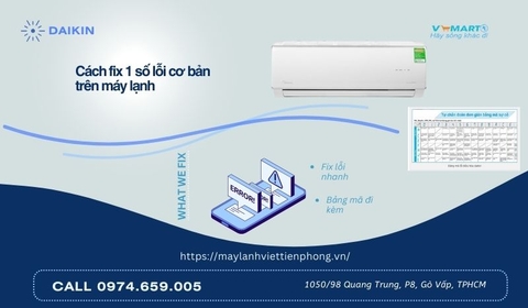 Các lỗi hiển thị hay gặp trên máy lạnh Daikin và cách để khắc phục
