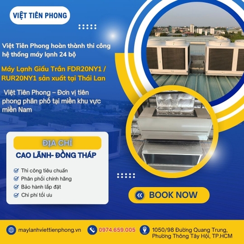 Thi Công Hệ Thống Máy Lạnh Giấu Trần 24 Bộ Tại Cao Lãnh – Đồng Tháp | Việt Tiên Phong