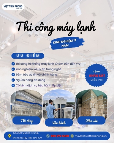 Thi Công Máy Lạnh Chuyên Nghiệp Tại TP.HCM – Kinh Nghiệm 17 Năm
