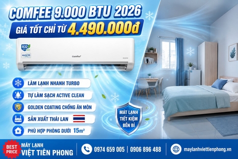Đánh Giá Máy Lạnh Comfee CFS-09FGYF/CFS-09FGYC 2026: Có Nên Mua Trong Tầm Giá Dưới 5 Triệu Đồng?