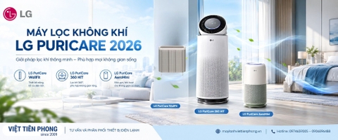 Máy lọc không khí LG PuriCare thế hệ mới 2026: Giải pháp lọc khí cho mọi không gian sống