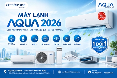 MÁY LẠNH AQUA 2026 – CÔNG NGHỆ THÔNG MINH, LÀM LẠNH HIỆU QUẢ, BẢO VỆ SỨC KHỎE