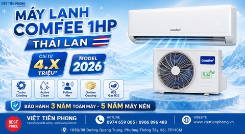 Máy Lạnh Comfee CFS-09FGYF 1HP (9.000 BTU) Model 2026 – Giải Pháp Làm Mát Tiết Kiệm Cho Phòng Nhỏ