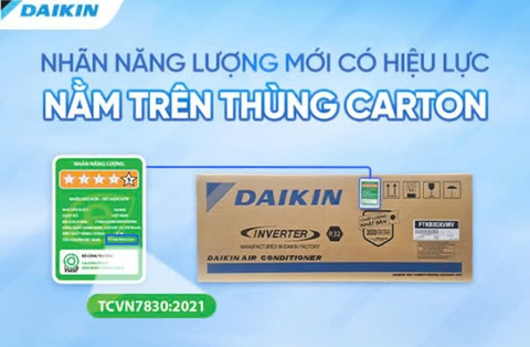 Thông Báo Thay Đổi Nhãn Năng Lượng Trên Máy Điều Hòa Không Khí Nhãn Hiệu Daikin