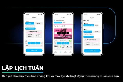 Cách hẹn giờ cho điều hòa không khí và máy lọc không khí trên ứng dụng DAIKIN AIR SELECT