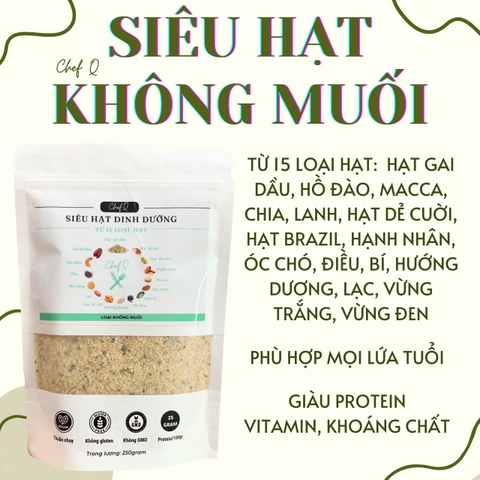Siêu hạt không muối từ 15 loại