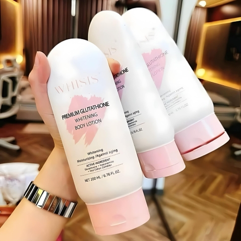 Sữa Dưỡng Thể Ban Đêm Kích Trắng Tế Bào Gốc Whisis Premium Glutathione Whitening Body Lotion 200ml