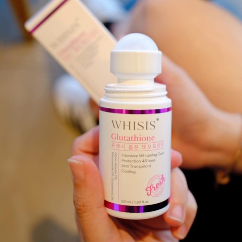 Lăn khử mùi dưỡng trắng da trị thâm Whisis Glutathione 50ml