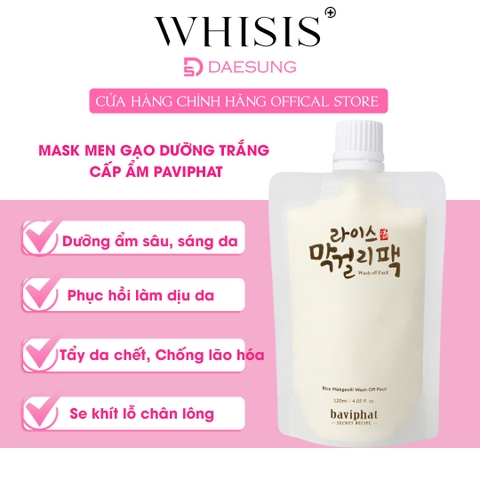 Mask Men Gạo dưỡng trắng cấp ẩm Paviphat