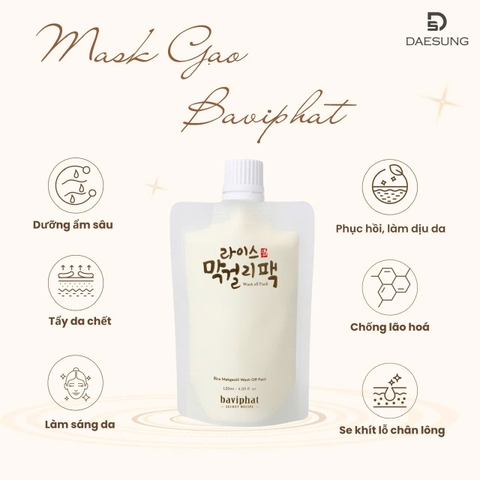 Mask Men Gạo dưỡng trắng cấp ẩm Paviphat