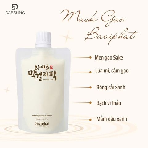 Mask Men Gạo dưỡng trắng cấp ẩm Paviphat