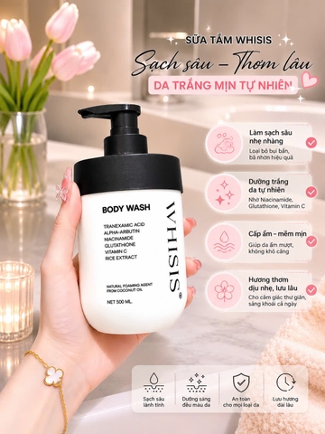 Sữa tắm Whisis Body Wash Làm sáng khỏe da từ bên trong 500ml