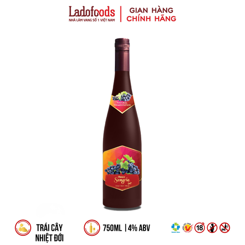 Nước trái cây lên men Vivazz Sangria Light Red Wine 750ML 4% Vol