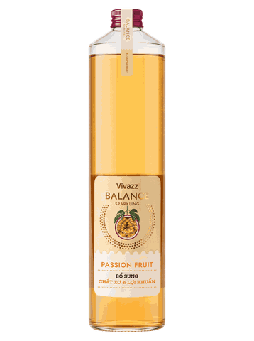 Vivazz Balance - Nước trái cây có chất xơ và lợi khuẩn - vị Chanh dây - 330 ml