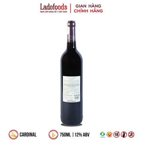 Vang Đàlạt Classic Red Wine 750ML