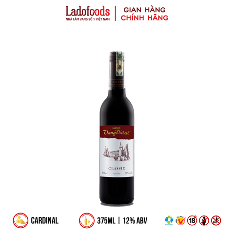 Vang Đàlạt Classic Red Wine 375ml