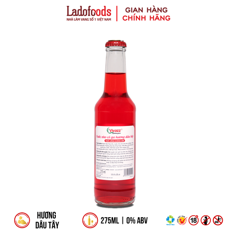 Vivazz Sparkling Juice - Nước Nho Có Ga Vị Dâu Tây - 275ML