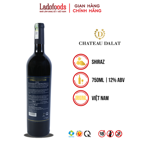 Chateau DaLat - Single Edition - Shiraz - 750ML