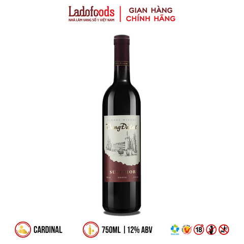 Vang ĐàLạt Superior Red Wine 750ML