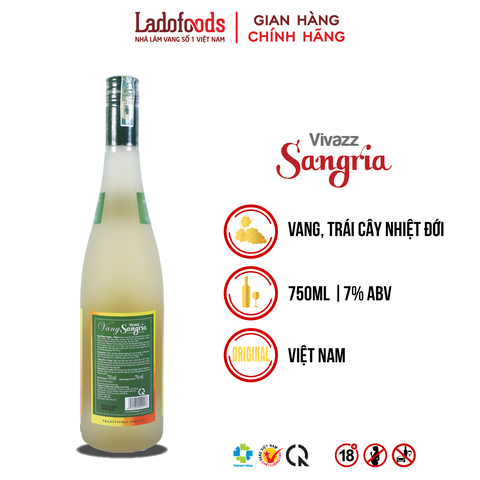 Vang Vivazz Sangria White Wine 750ML 7% Vol