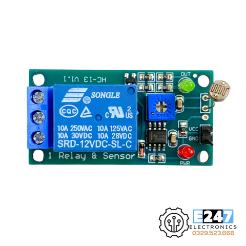 Module cảm biến ánh sáng có relay 12V, 5V