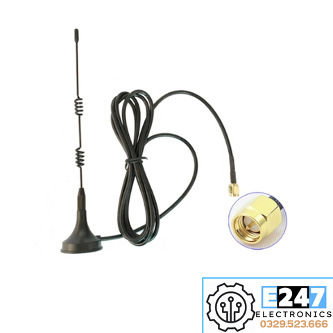 ANTEN 433MHZ 7DBI SMA ĐỰC 17CM DÂY DÀI 5M