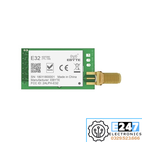 MODULE THU PHÁT RF LORA SX1278 433MHZ UART 3KM (E32-433T20DT)