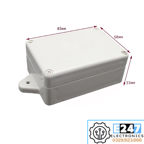 VỎ HỘP NHỰA 83*58*33MM CÓ TAI