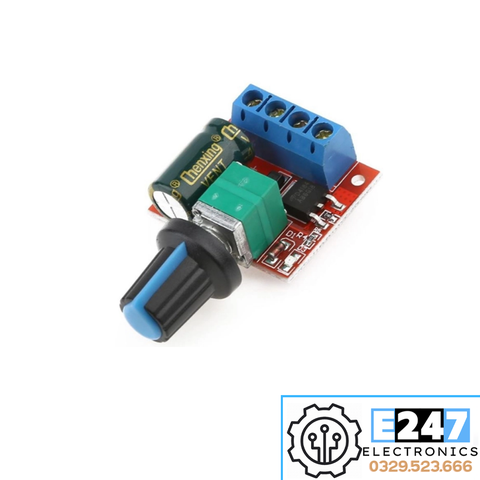 MODULE ĐIỀU KHIỂN TỐC ĐỘ ĐỘNG CƠ PWM 5A 3-35V CHIẾT ÁP CÔNG TẮC