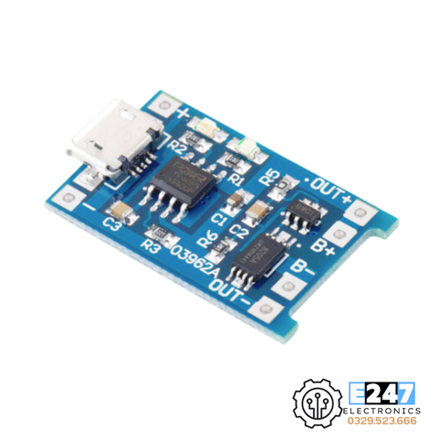 Mạch sạc pin TP4056 có IC bảo vệ