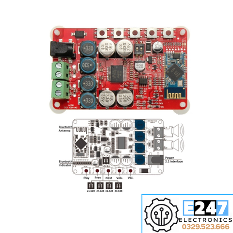 MODULE AMPLY BLUETOOTH 4.0 TDA7492P + CSR8635