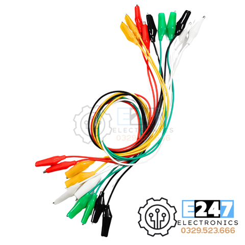 Combo Dây Đầu Kẹp Cá Sấu 5 Màu (10 dây)