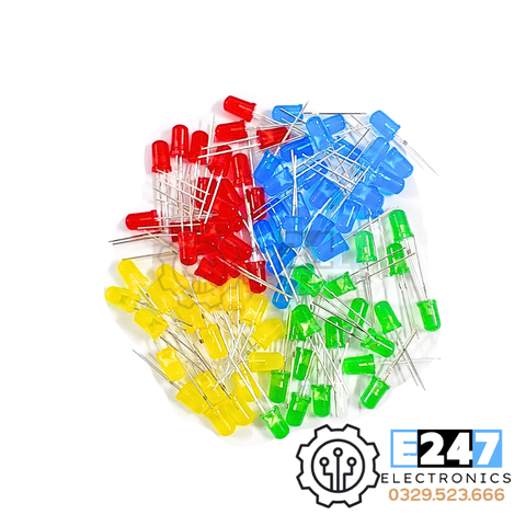 Led phủ màu 5mm 2.8-3.2V (10c)