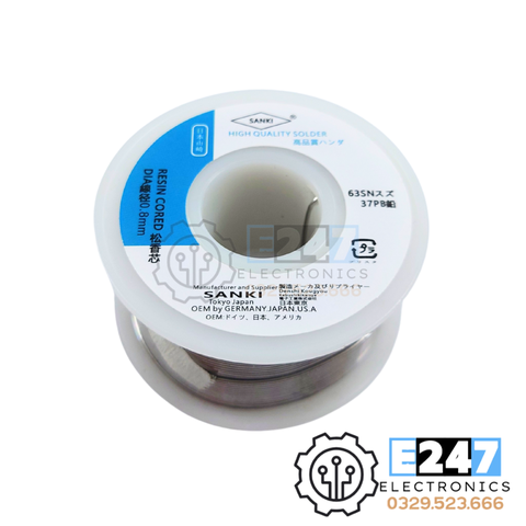 THIẾC HÀN SANKI JAPAN 0.8MM 100G SN63/37