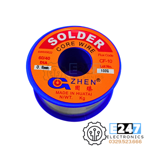 THIẾC HÀN SN63 0.8MM 100G (LEAD SOLDER WIRE)