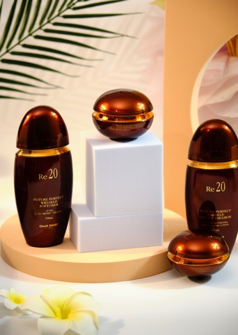 RE20 FUTURE PERFECT WRINKLE Four-piece Set MADE IN KOREA (Skin: 150ml, Lotion: 150ml, Cream: 60g, Eye Cream: 35g)