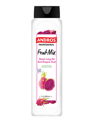 Fruit mix Thanh Long Đỏ Andros (Red Dragon Fruit mix) - Chai 820ml