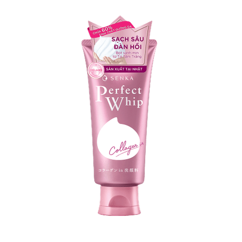 Sữa Rửa Mặt Senka Tạo Bọt Bổ Sung Collagen 120g Perfect Whip Collagen In