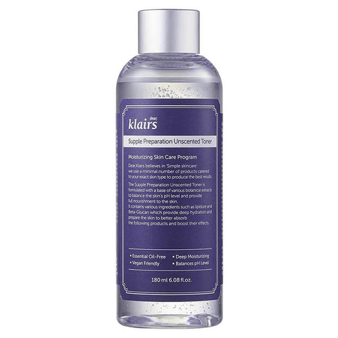 Nước Hoa Hồng Klairs Không Mùi Cho Da Nhạy Cảm 180ml