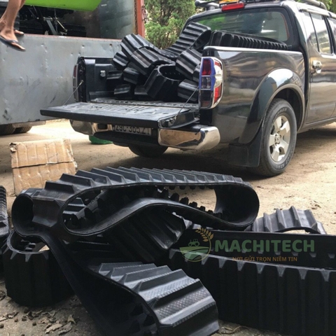 Bánh xích cao su máy gặt lúa mini
