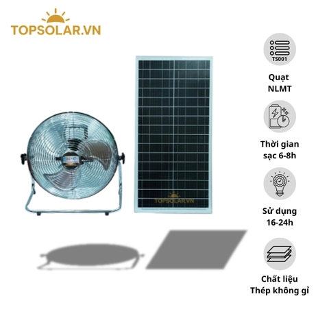 Quạt Năng Lượng Mặt Trời TS001 [Quạt Kèm Sạc Điện Thoại]