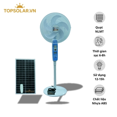 Quạt Năng Lượng Mặt Trời TS002 [ [Quạt Kèm Sạc Điện Thoại]]